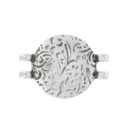 Cymbal - Distanziatore perline Rocaille 11/0 16x11 mm Pithari II -Arg. anticato x1