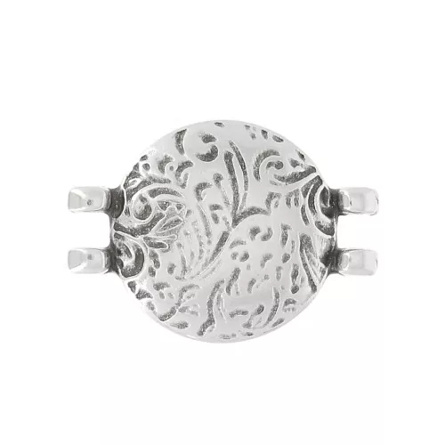 Cymbal - Distanziatore perline Rocaille 11/0 16x11 mm Pithari II -Arg. anticato x1