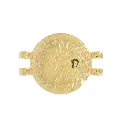 Cymbal - Distanziatore perline Rocaille 11/0 16x11 mm Pithari II - Dorato con oro fino x1