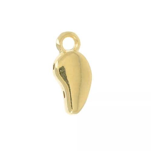 Cymbal Bead Endings - Terminale Paisley Duo 12x5 mm Mamaku - Dorato con oro fino x1
