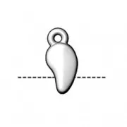 Cymbal Bead Endings - Terminale Paisley Duo 12x5 mm Mamaku - Dorato con oro fino x1