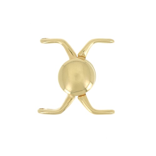 Cimbalo Chiusura magnetica per Miyuki Delica 11/0 18x17mm Kissamos II Dorato con oro fino