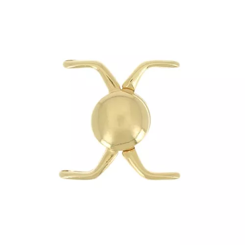 Cimbalo Chiusura magnetica per Miyuki Delica 11/0 18x17mm Kissamos II Dorato con oro fino