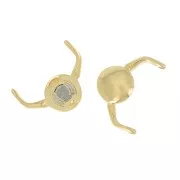 Cimbalo Chiusura magnetica per Miyuki Delica 11/0 18x17mm Kissamos II Dorato con oro fino