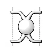 Cimbalo Chiusura magnetica per Miyuki Delica 11/0 18x17mm Kissamos II Dorato con oro fino