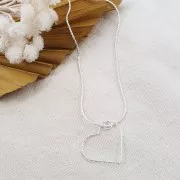 Pendente cuore diamantato 26x29 mm in Argento 925 Dorato con oro fino x1