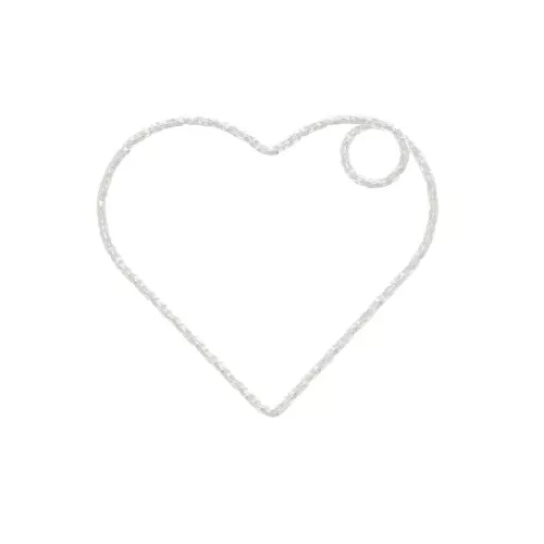 Pendente cuore diamantato 26x29 mm in Argento 925 x1