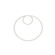 Pendente cerchio diamantato 20 mm in Argento 925 x1