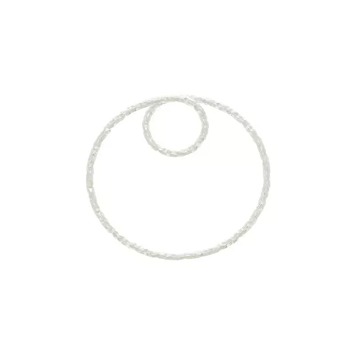 Pendente cerchio diamantato 20 mm in Argento 925 x1