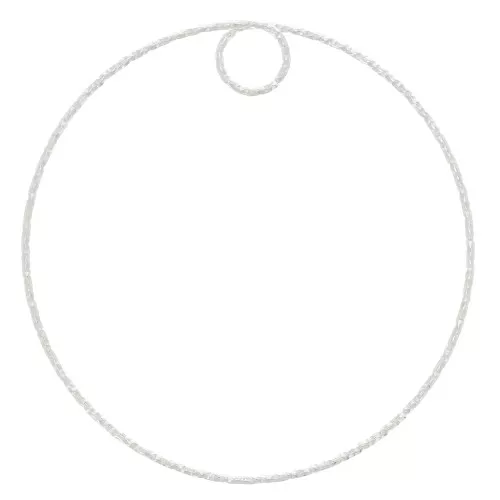Pendente cerchio diamantato 45 mm in Argento 925 x1