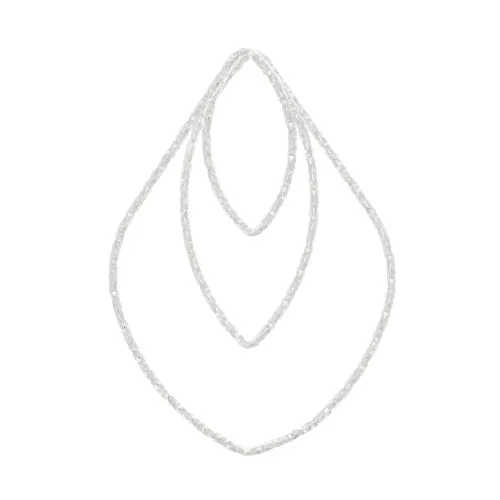 Pendente goccia diamantato 37x27 mm in Argentoo 925 x1