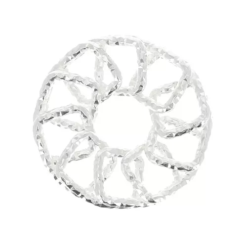Distanziatore - pendente sole diamantato 15 mm in Argentoo 925 x1