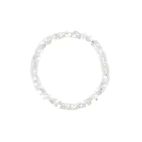Anello chiuso tondo diamantato 8 mm in Argento 925 x1