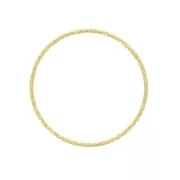 Anello di montaggio e tessitura tondo 23mm in Argento 925 Dorato con oro fino x1