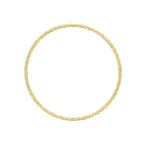 Anello di montaggio e tessitura tondo 23mm in Argento 925 Dorato con oro fino x1