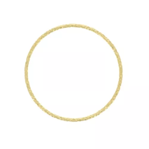 Anello di montaggio e tessitura tondo 23mm in Argento 925 Dorato con oro fino x1