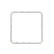 Anello di montaggio e tessitura quadrato diamantato 13 mm in Argento 925 x1