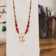 Distanziatore rettangolo arrotondato diamantato 23x10 mm in Argento 925 Dorato x1