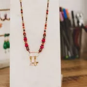 Distanziatore rettangolo arrotondato diamantato 23x10 mm in Argento 925 Dorato x1