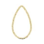 Anello di montaggio goccia diamantata 16.5x10 mm in Argento 925 Dorato x1|raw }}