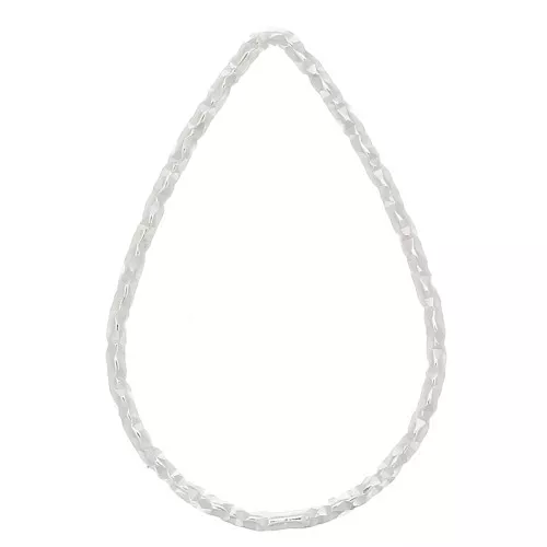 Anello di montaggio & tessitura goccia diamantata 21x14 mm Argento 925 x1