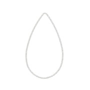 Anello di montaggio & tessitura goccia diamantata 34x20 mm Argento 925 x1|raw }}