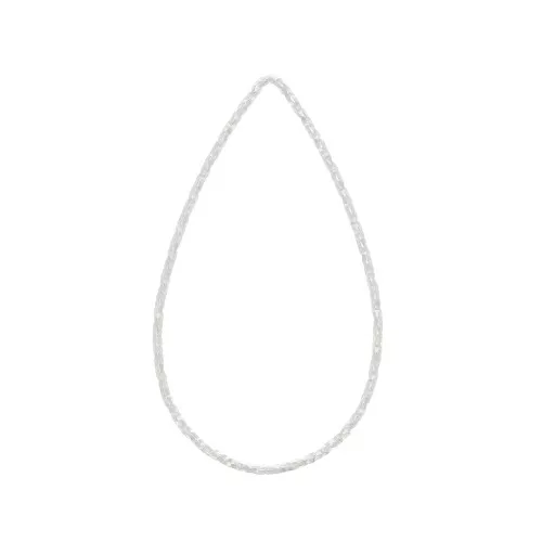 Anello di montaggio & tessitura goccia diamantata 34x20 mm Argento 925 x1