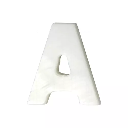 Perla lettera alfabeto in madreperla 10x9 mm - A - Naturale x1