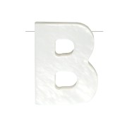 Perla lettera alfabeto in madreperla 10x8 mm - B - Naturale x1|raw }}