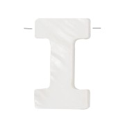 Perla lettera alfabeto in madreperla 10x3 mm - I - Naturale x1|raw }}