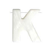 Perla lettera alfabeto in madreperla 10x8.5 mm - K - Naturale x1|raw }}