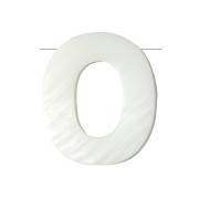 Perla lettera alfabeto in madreperla 10x8.5 mm - O - Naturale x1