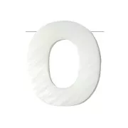 Perla lettera alfabeto in madreperla 10x8.5 mm - O - Naturale x1