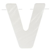Lettera alfabetica in perla 10x9 mm - V - Madreperla - Naturale x1|raw }}