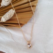 Pendente con castone 10x8mm per cabochon 6mm Argento 925 Dorato con oro fino x1