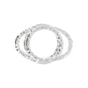Distanziatore con castone diamantato 11x8mm per cabochon 6 mm - Argento 925 x1