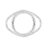 Distanziatore con castone diamantato 14x10 mm cabochon 8 mm - Argento 925 x1|raw }}