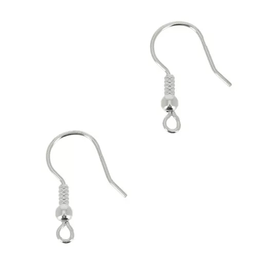 Ganci per orecchini pallina 20 mm in Argento 925 x2