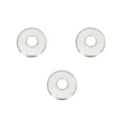 Perle rondelle Heishi - dischi piatti forati - 4 mm in Argento 925 x6|raw }}