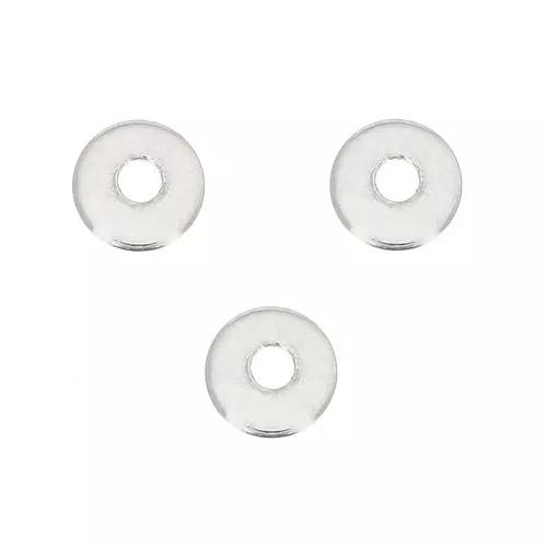Perle rondelle Heishi - dischi piatti forati - 4 mm in Argento 925 x6