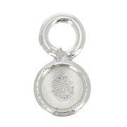 Mini pendente tondo per cabochon fondo piatto 4 mm - Argento 925 x1