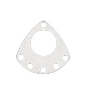 Distanziatore candeliere triangolo scavato 14.5 mm con 6 fori - Argento 925 x1|raw }}