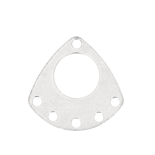 Distanziatore candeliere triangolo scavato 14.5 mm con 6 fori - Argento 925 x1