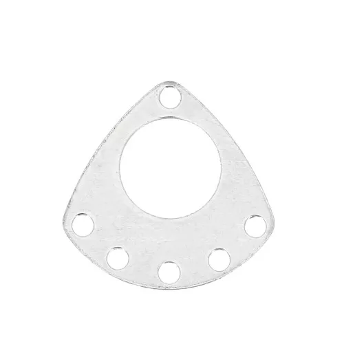 Distanziatore candeliere triangolo scavato 14.5 mm con 6 fori - Argento 925 x1