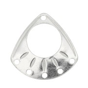 Distanziatore candeliere triangolo etnico 19.5 mm con 6 fori - Argento 925 x1|raw }}