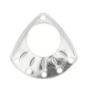 Distanziatore candeliere triangolo etnico 19.5 mm con 6 fori - Argento 925 x1