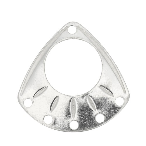 Distanziatore candeliere triangolo etnico 19.5 mm con 6 fori - Argento 925 x1