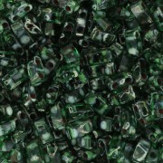 Miyuki Half Tila Beads 5x2.3x1.9mm HTL-4507 - Transparent Green Picasso x10g|raw }}