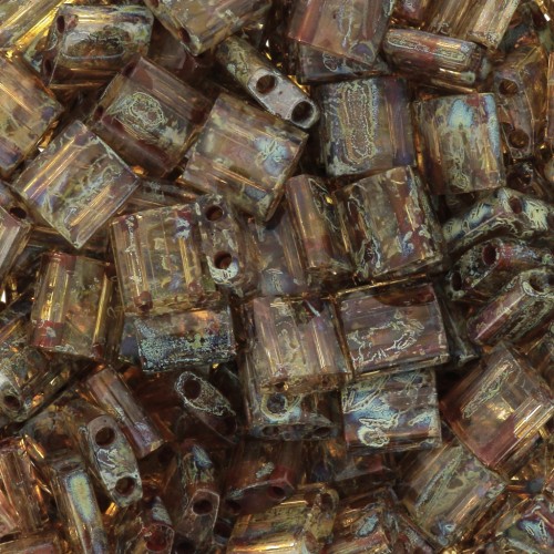 Miyuki Tila Beads 5x5x1.9 mm TL-4501 - Transparent Light Topaz Picassox10g