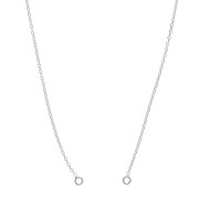 Girocollo maglia forzatina per distanziatore 45cm con anello aperto Argento 925 x1